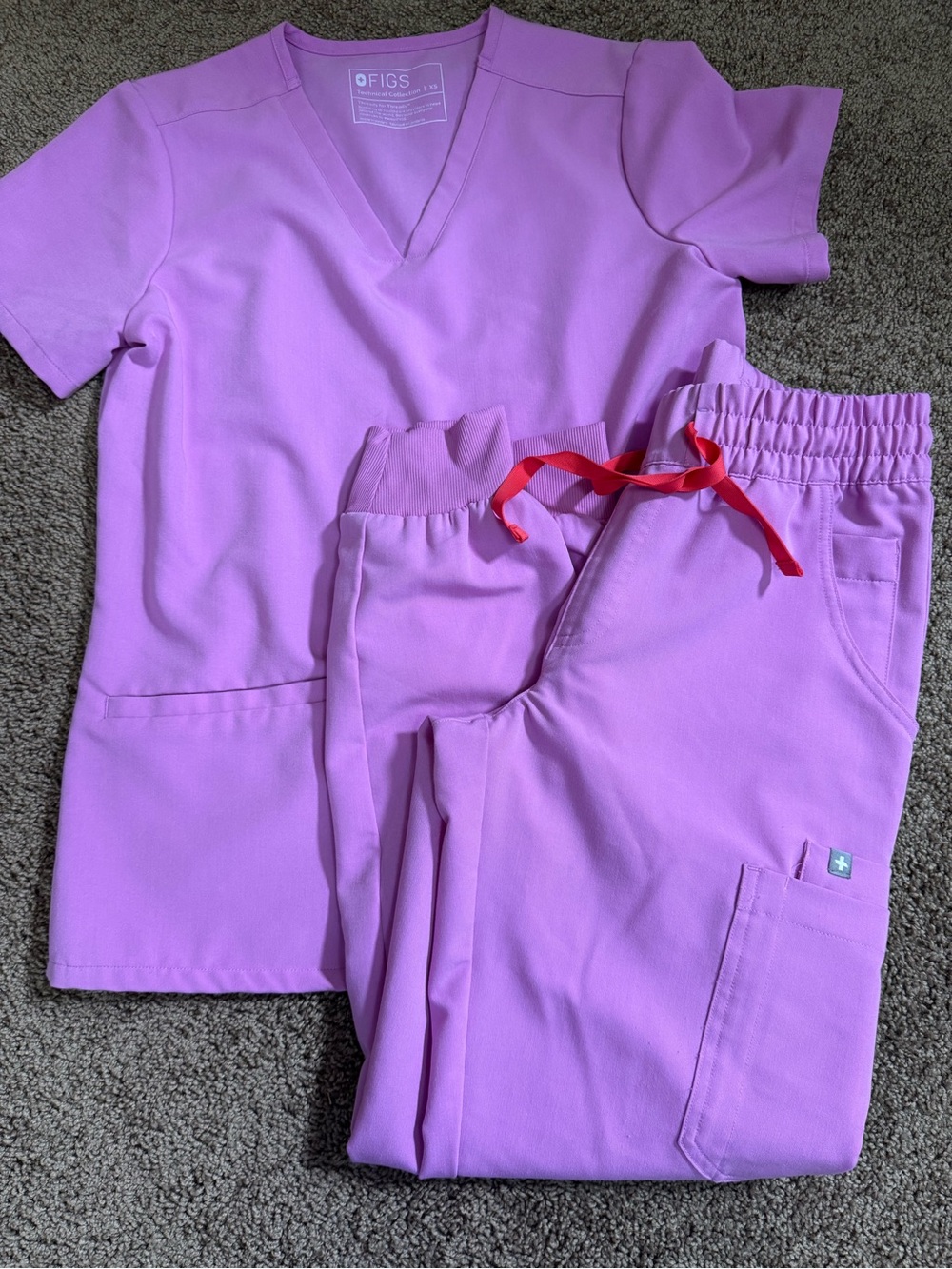Figs Pink Cloud Set - Casma Top XS / Uman Joggers XS